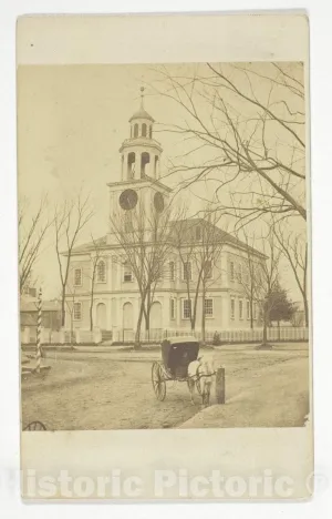 Historic Pictoric Photo : Untitled (Church Exterior), W. N. Hobbs, c 1954, Vintage Wall Decor : 08in x 12in