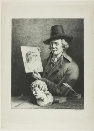 Historic Pictoric Print : Self-Portrait, Jean Jacques de Boissieu, c.1778, Vintage Wall Decor : 08in x 12in