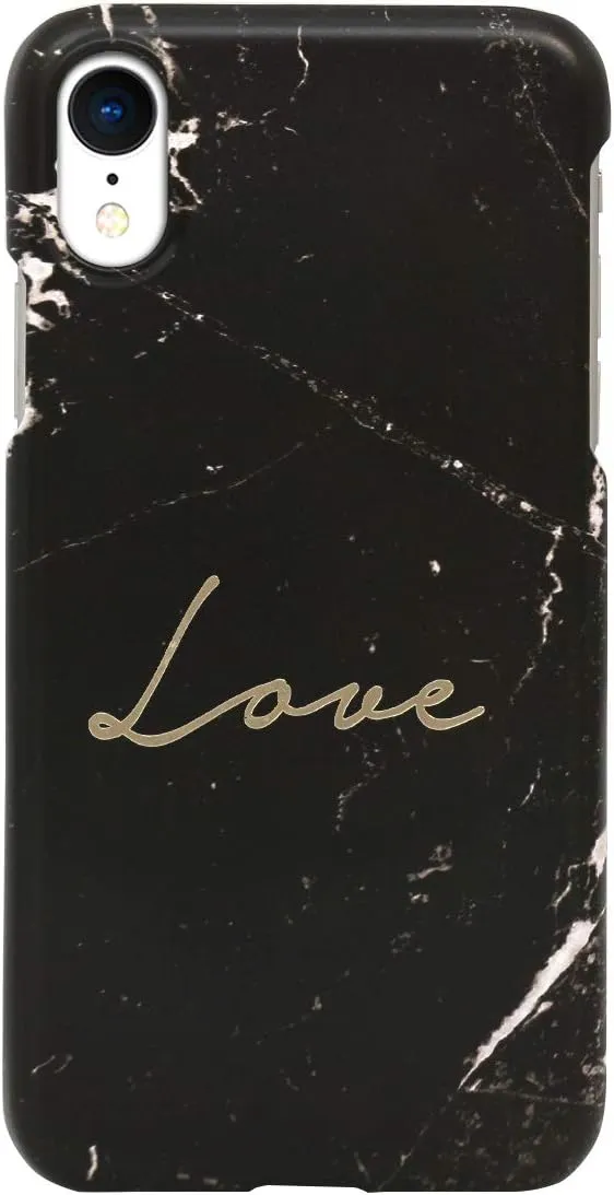 HM14460i61 iPhone XR Case, Marble Love Bar, 6.1-Inch iPhone Cover, Wireless Charging Compatible