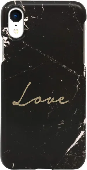 HM14460i61 iPhone XR Case, Marble Love Bar, 6.1-Inch iPhone Cover, Wireless Charging Compatible