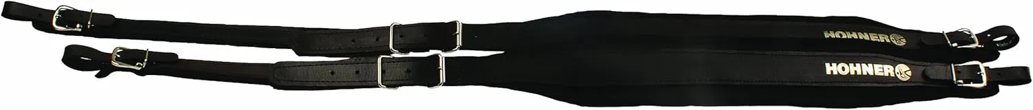 Hohner ACC4 BLK Accordion Leather Straps (Black)