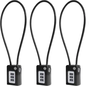 HOX 3 Digit Combination Gun Lock, Cable Lock for Pistols Handguns Rifles and Shotguns, for Home Firearm Locking and Safety