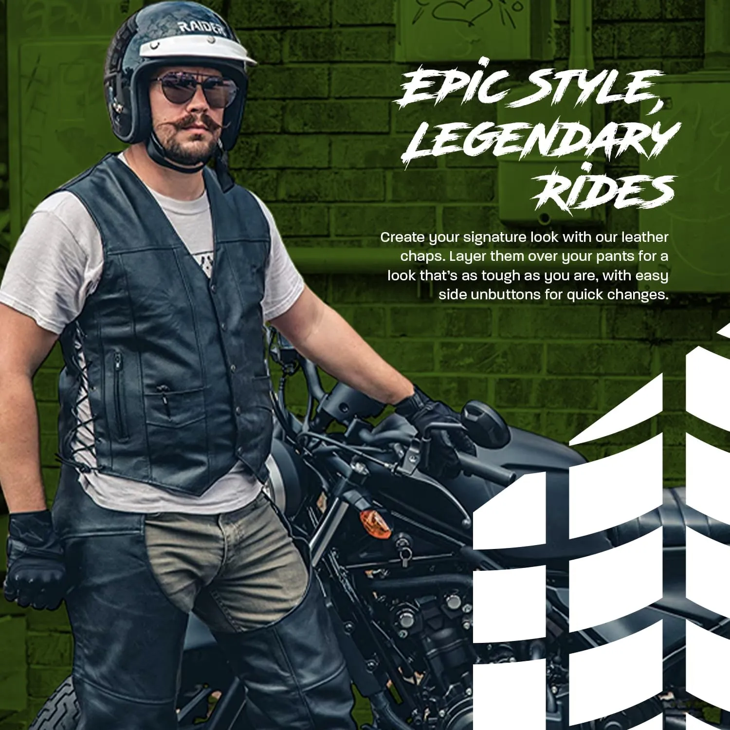 HWK Leather Motorcycle Vest for Men and Women with Concealed Carry Pocket, Black Genuine Leather Vest with 100% Polyester Lining for All-Weather Enduro Motocross Motorbike Riding - 6X-Large