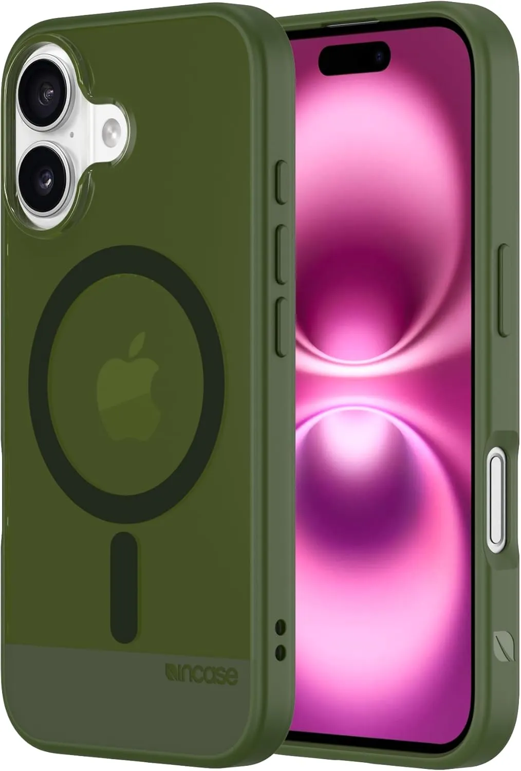 Incase Slim Apple Magsafe Case for iPhone 16-8 Ft Drop Protection -Ultra Slim, Durable, Lightweight Apple iPhone Case with Built-in Magnets for MagSafe Charging - Highland Green