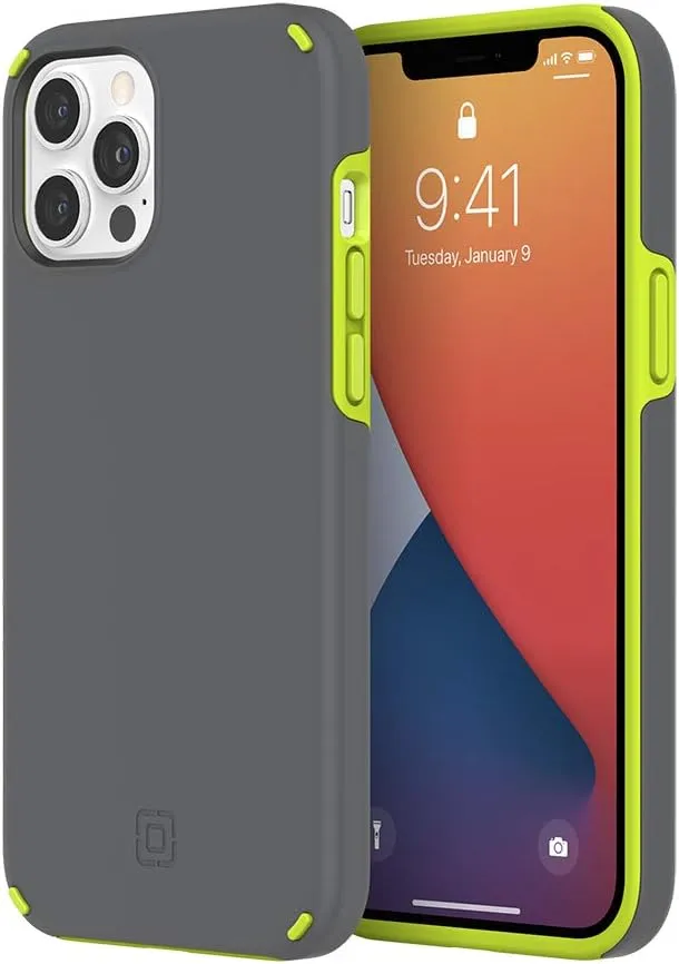 Incipio Duo Case for iPhone 12 Pro Max - Gray/Volt Green