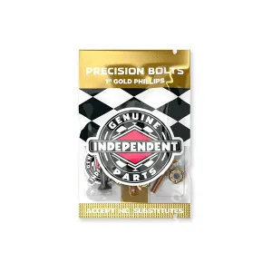 INDY Genuine Parts 1 in Phillips Hardware Black/Gold Pk/8