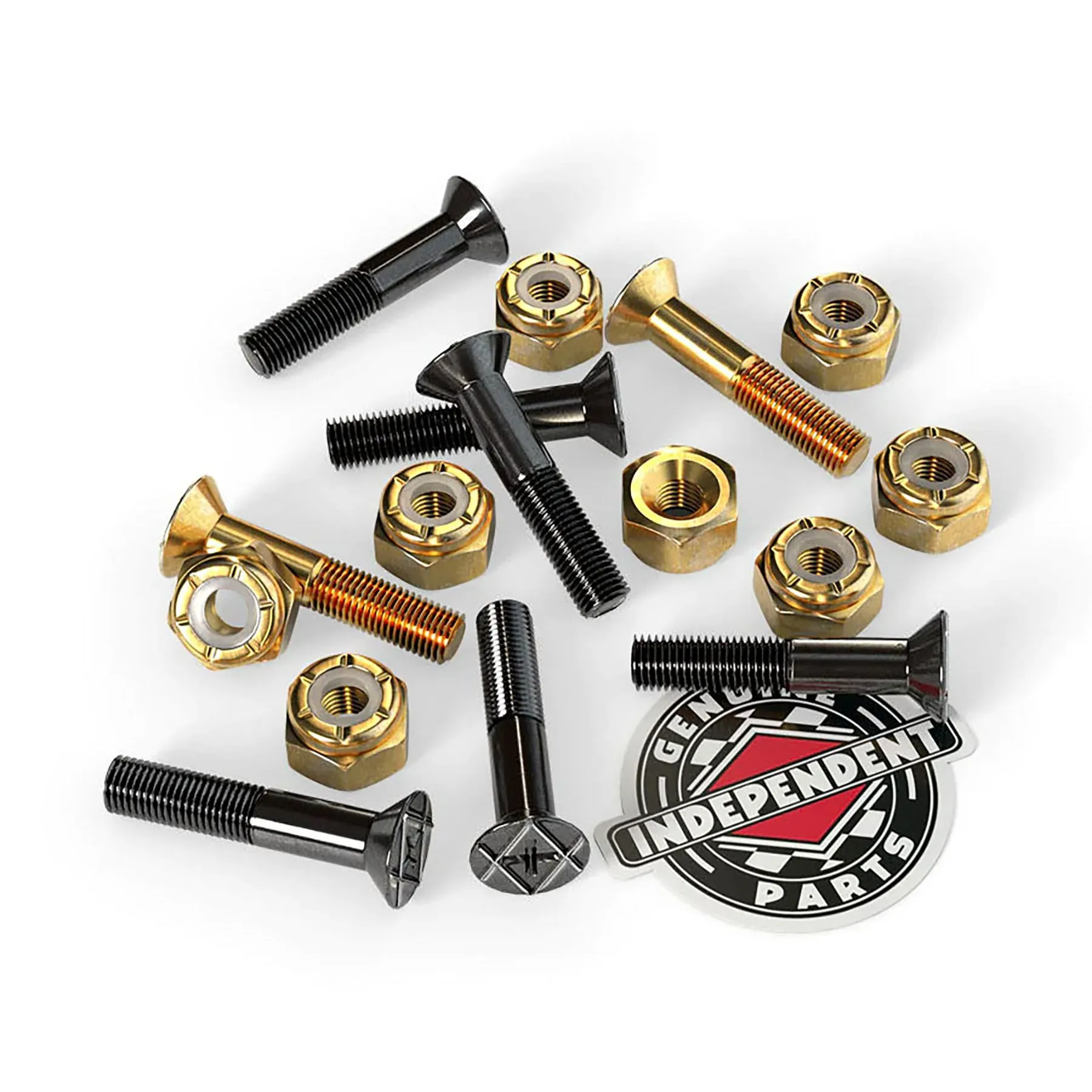 INDY Genuine Parts 1 in Phillips Hardware Black/Gold Pk/8
