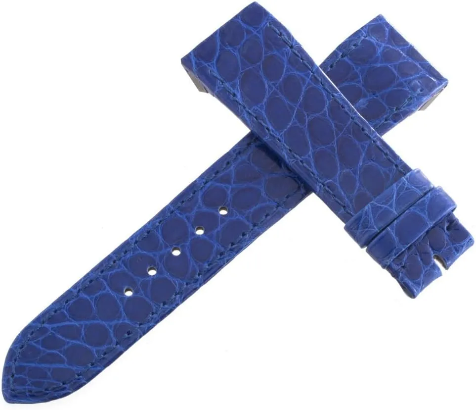 Jaeger LeCoultre Reverso OEM Blue Alligator Leather Watch Band Strap 19mm x 16mm