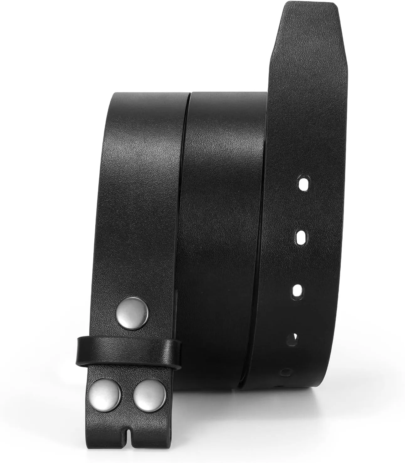 JASGOOD Mens Western Leather Belt Strap Without Buckle 1.5" Vintage Replacement Cowboy Leather Belt Strap with Snap on Buckle