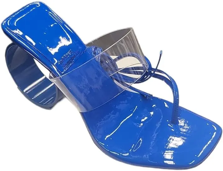 Jeffrey Campbell Nonagon Sandals Blue Patent