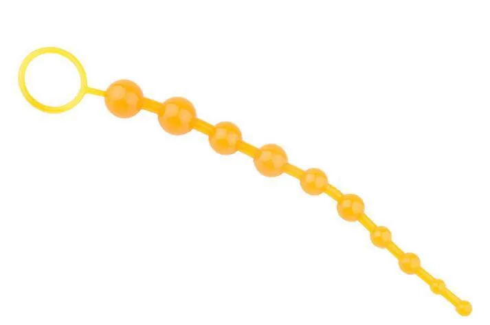 Jelly Anal Beads Orgasm Vagina Plug Play Pull Ring Ball Anal Stimulator Butt Beads red