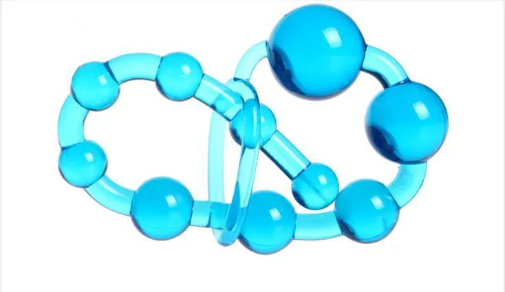 Jelly Anal Beads Orgasm Vagina Plug Play Pull Ring Ball Anal Stimulator Butt Beads red