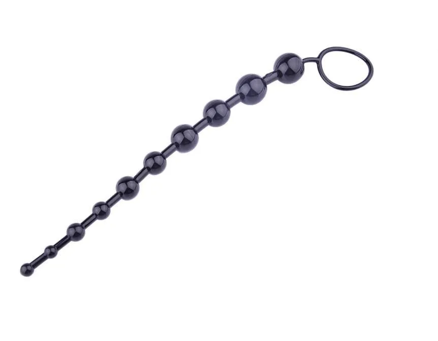 Jelly Anal Beads Orgasm Vagina Plug Play Pull Ring Ball Anal Stimulator Butt Beads red