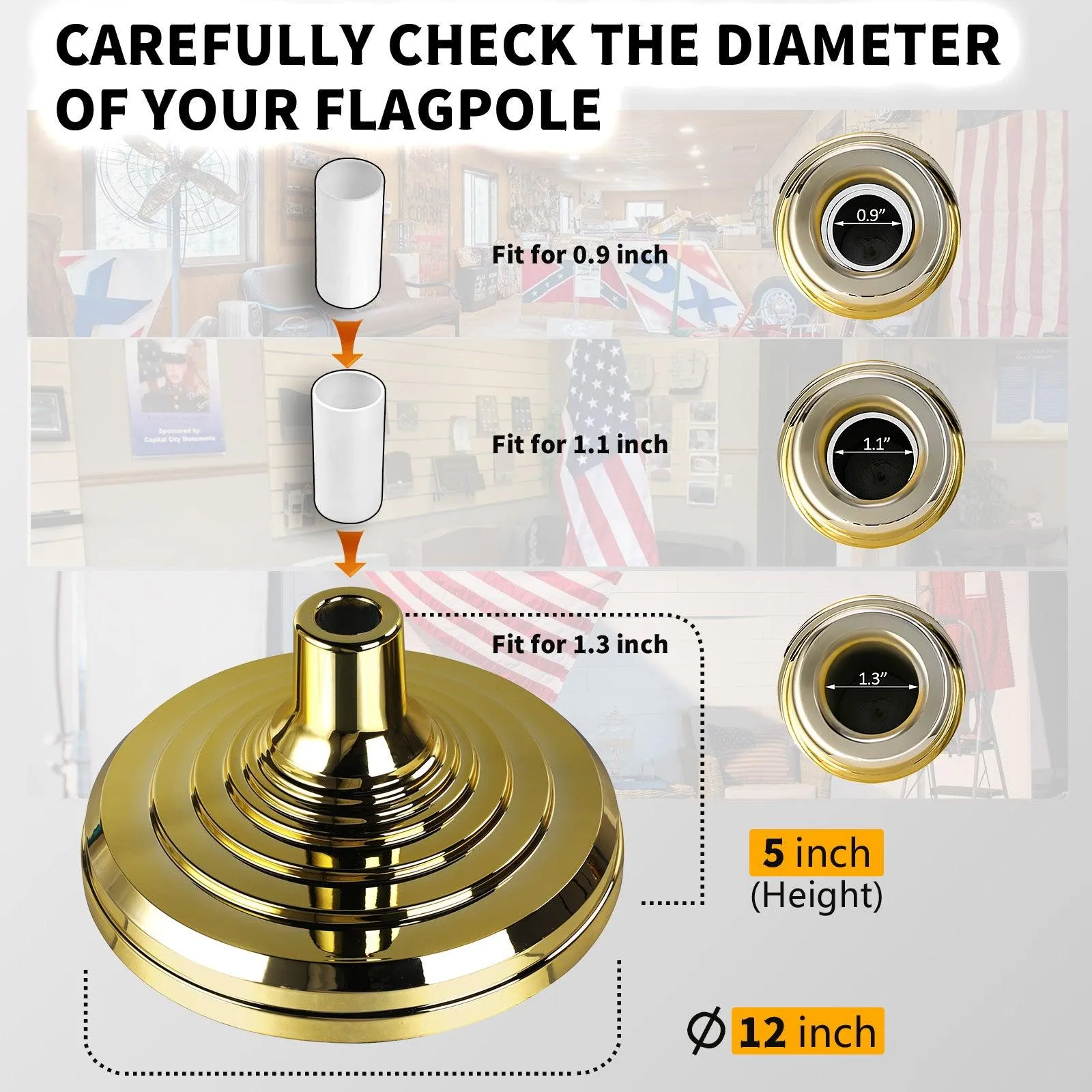 Jetlifee Floor Stand Base for Indoor Flagpole