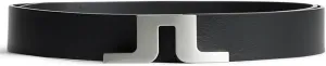 J.Lindeberg Men's Bridger Leather Hand-crafted Belt - Black - 90cm