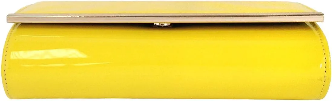 JNB Faux Patent Leather Glossy Candy Clutch