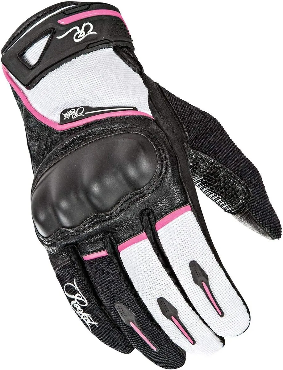Joe Rocket Women's Super Moto Gloves (Small) (Black/White/Pink)