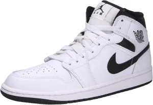 Jordan Men's 1 Mid White/Black-White-Black (DQ8426 132) - 11.5