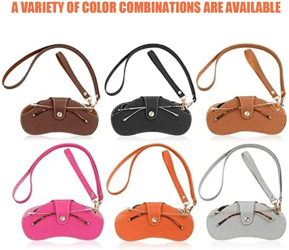 KAFTKO Glasses Case, Ultra-thin soft Leather Manufacturing, Portable Sunglasses Bag, Essential for Travel, Vacation, Outdoors