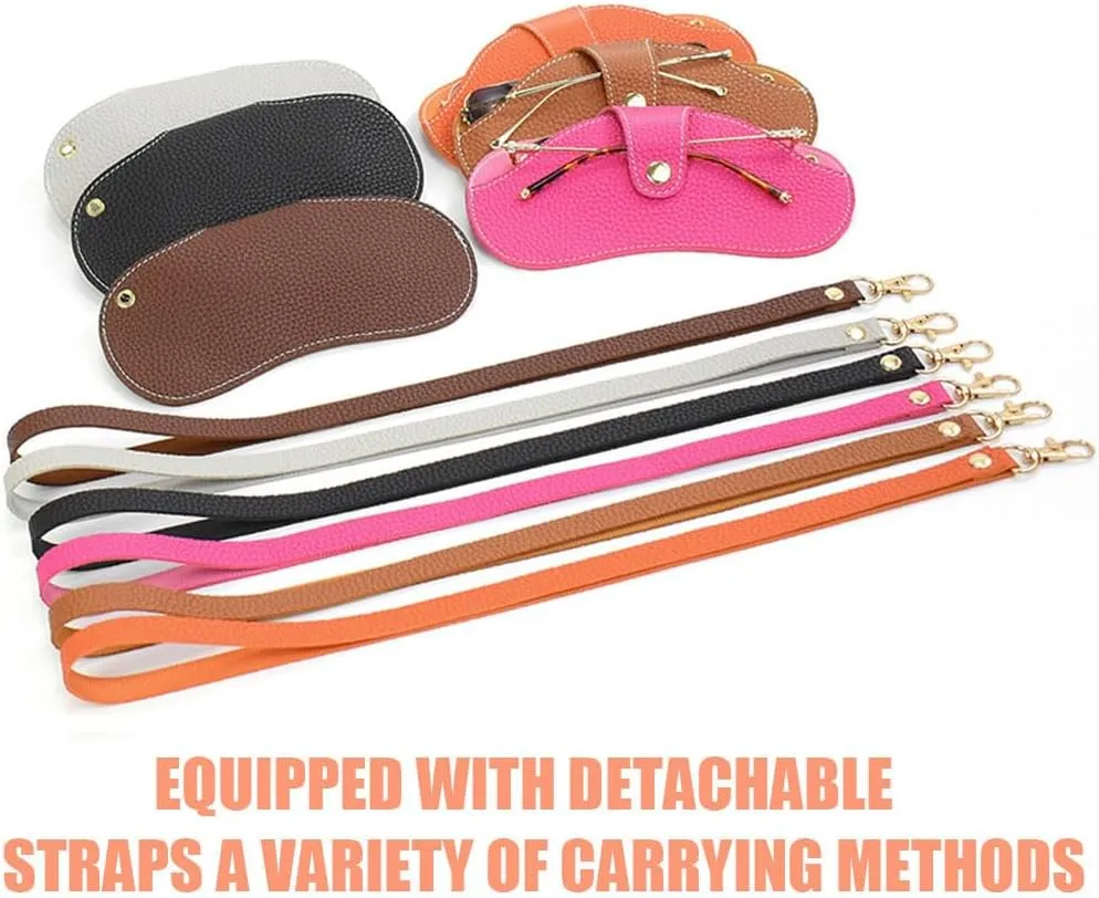 KAFTKO Glasses Case, Ultra-thin soft Leather Manufacturing, Portable Sunglasses Bag, Essential for Travel, Vacation, Outdoors