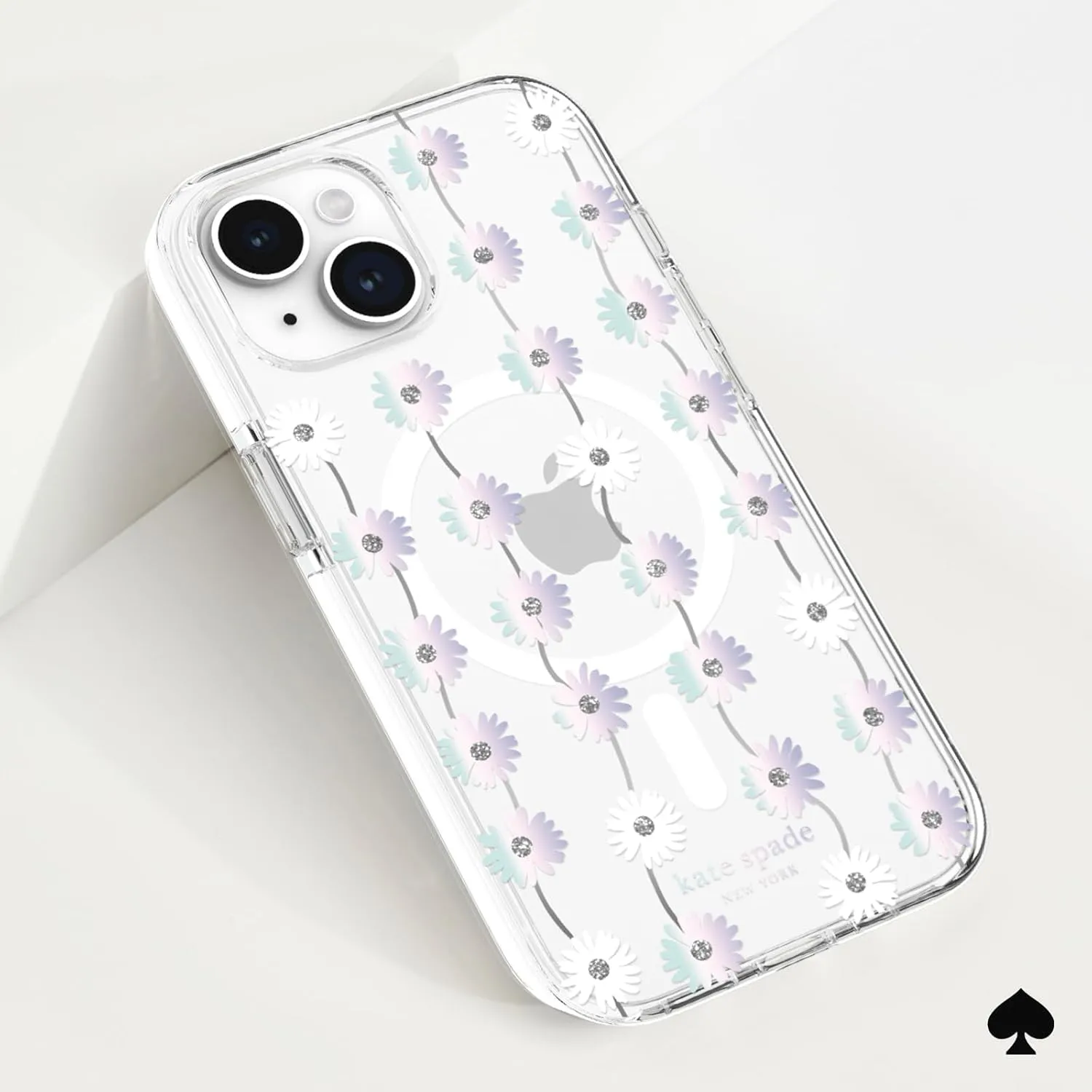 kate spade new york iPhone 15 Plus Case, Compatible with MagSafe - Daisy Chain Iridescent