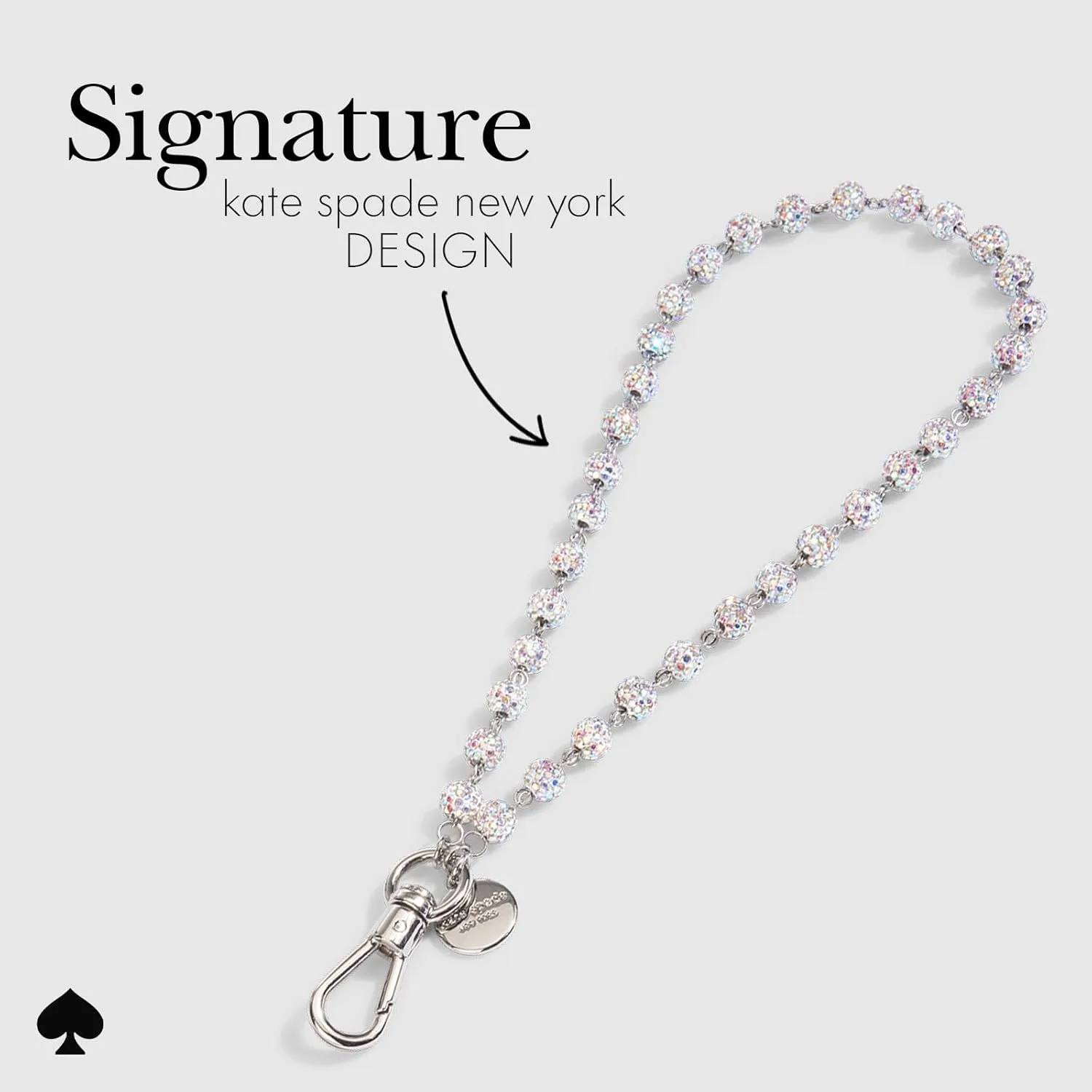 kate spade new york Phone Charm - Detachable Cell Phone Lanyard - Razzle Dazzle