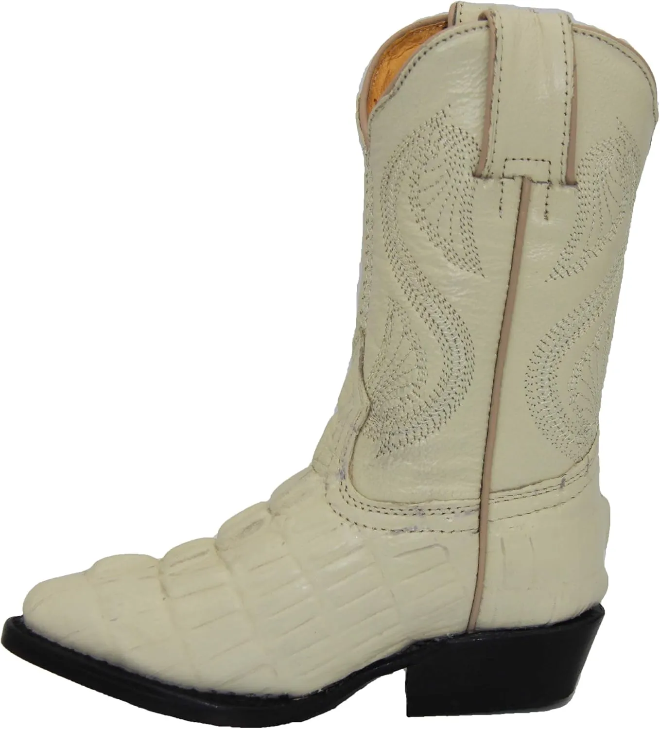Kids Crocodile Alligator Print Western Cowboy Leather Boots Toddler Little Kid