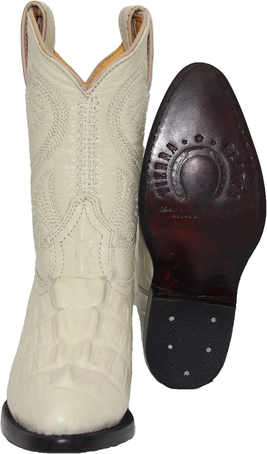 Kids Crocodile Alligator Print Western Cowboy Leather Boots Toddler Little Kid