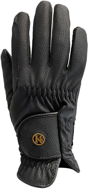 Kunkle Equestrian Black Show Gloves - Black / 8