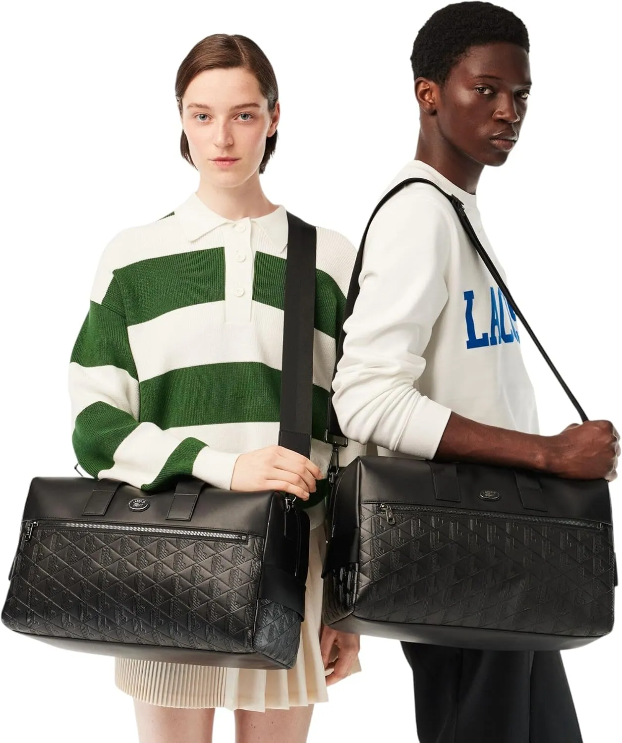 Lacoste Men's Naos Roll Top Pique Messenger Bag