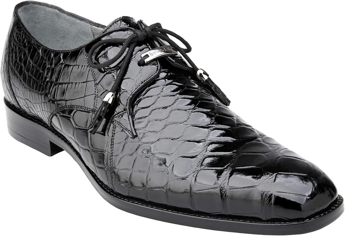 Lago Genuine American Alligator Men Black