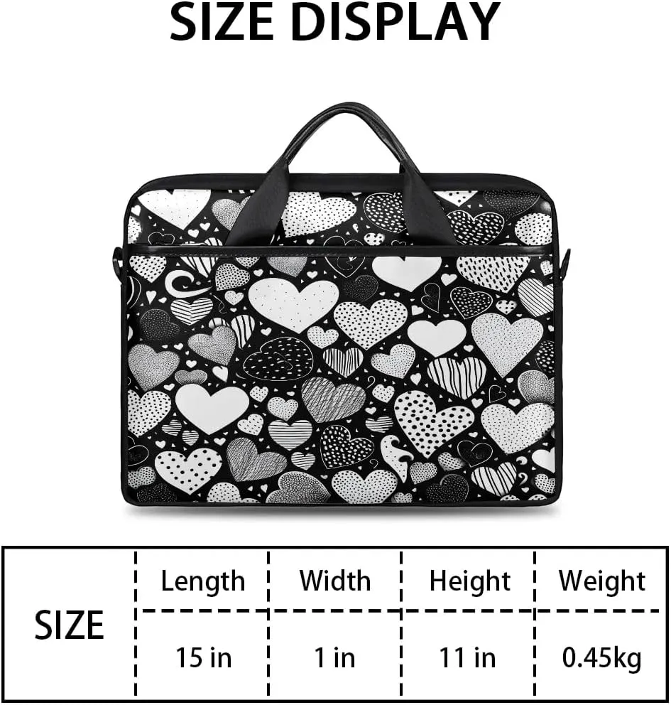 Laptop Shoulder Bag Computer Bag 13-15 Inches Laptop Carrying Case with Shoulder Strap for Women Men