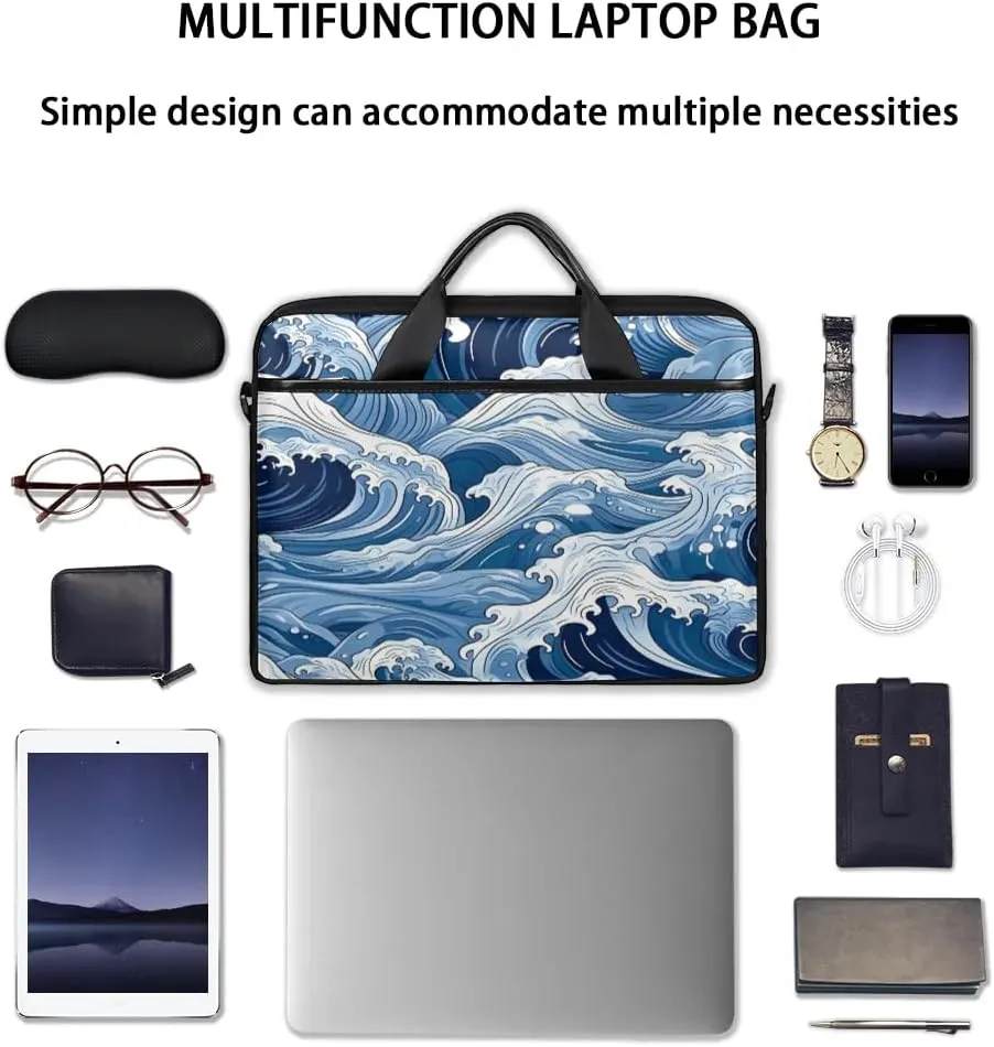 Laptop Shoulder Bag Computer Bag 13-15 Inches Laptop Carrying Case with Shoulder Strap for Women Men