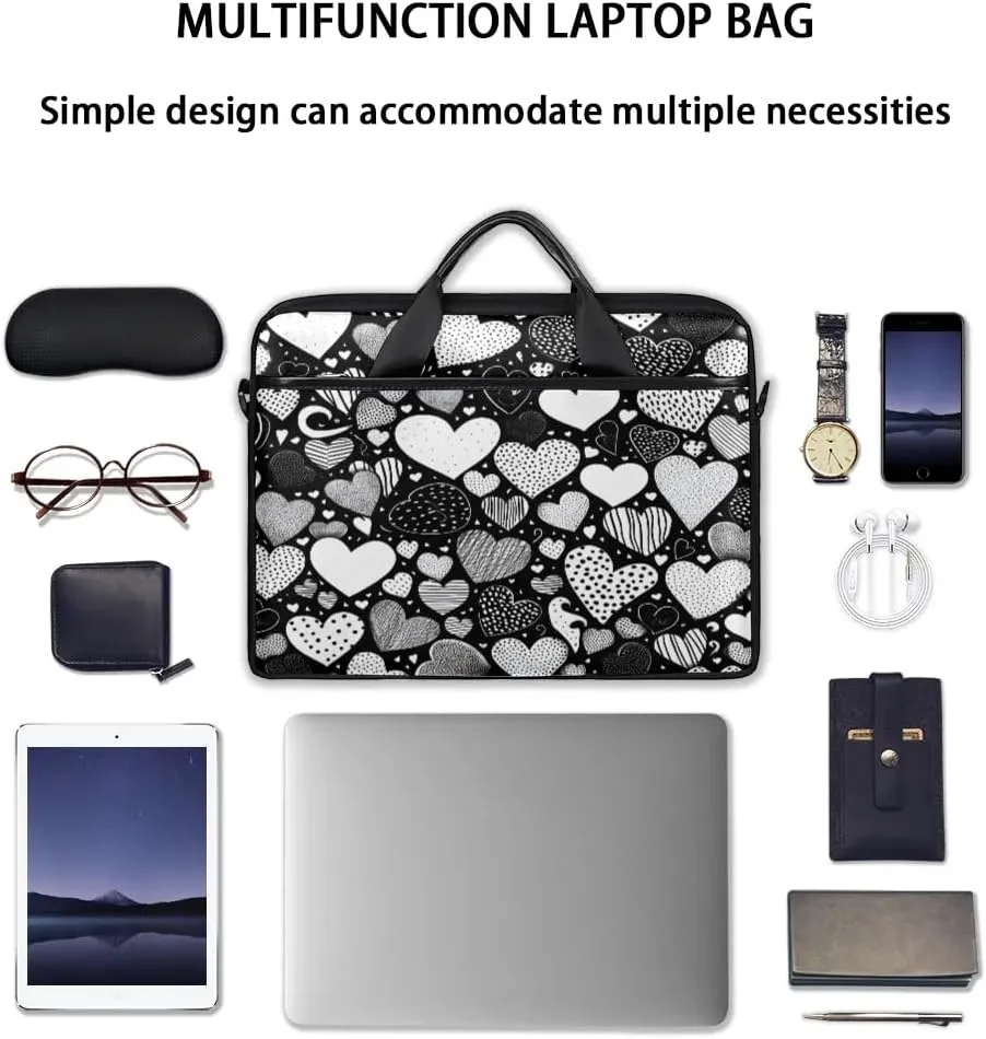 Laptop Shoulder Bag Computer Bag 13-15 Inches Laptop Carrying Case with Shoulder Strap for Women Men