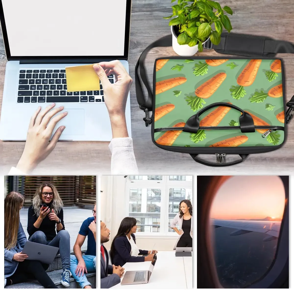 Laptop Shoulder Bag for 13-15 Inch Waterproof Laptop Sleeve Case Bag Slim Computer Carry Case Computer Cases for Laptops