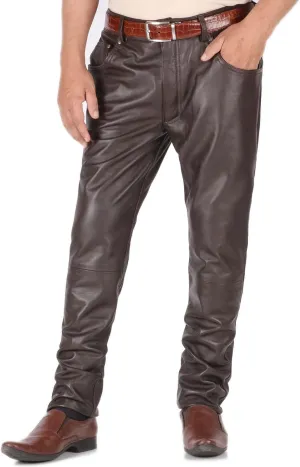 Laverapelle Men's Genuine Lambskin Leather Pants (Black, Leather Jeans) - 1804001