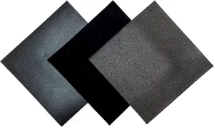 Leather Fabric for Crafts: Black Suede & Lambskin Hides (3 Sheets) - 5x5IN/12x12cm