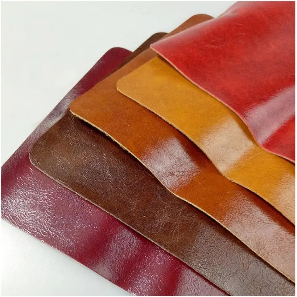 Leather Fabric Heavy Feel Faux Leather Fabric, Oil Wax Leather Leatherette Upholstery Crafts DIY Sewings Sofa Handbag (Size:1.37 * 2,Color:Dark Green)