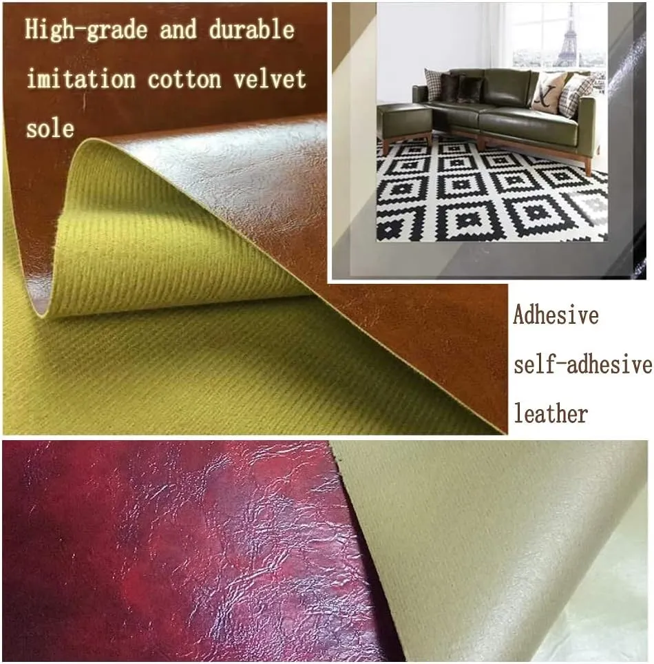 Leather Fabric Heavy Feel Faux Leather Fabric, Oil Wax Leather Leatherette Upholstery Crafts DIY Sewings Sofa Handbag (Size:1.37 * 2,Color:Dark Green)