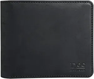 Leather Wallet for Men | 100% Genuine Full Grain Leather Bifold Wallet (Black)