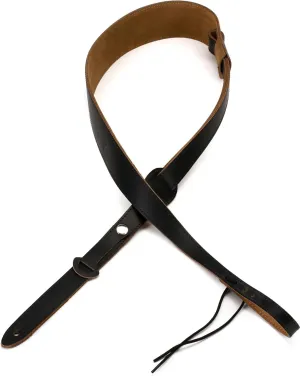 Levy's Leathers 2 1/2" leather acoustic/Dobro guitar strap,Black