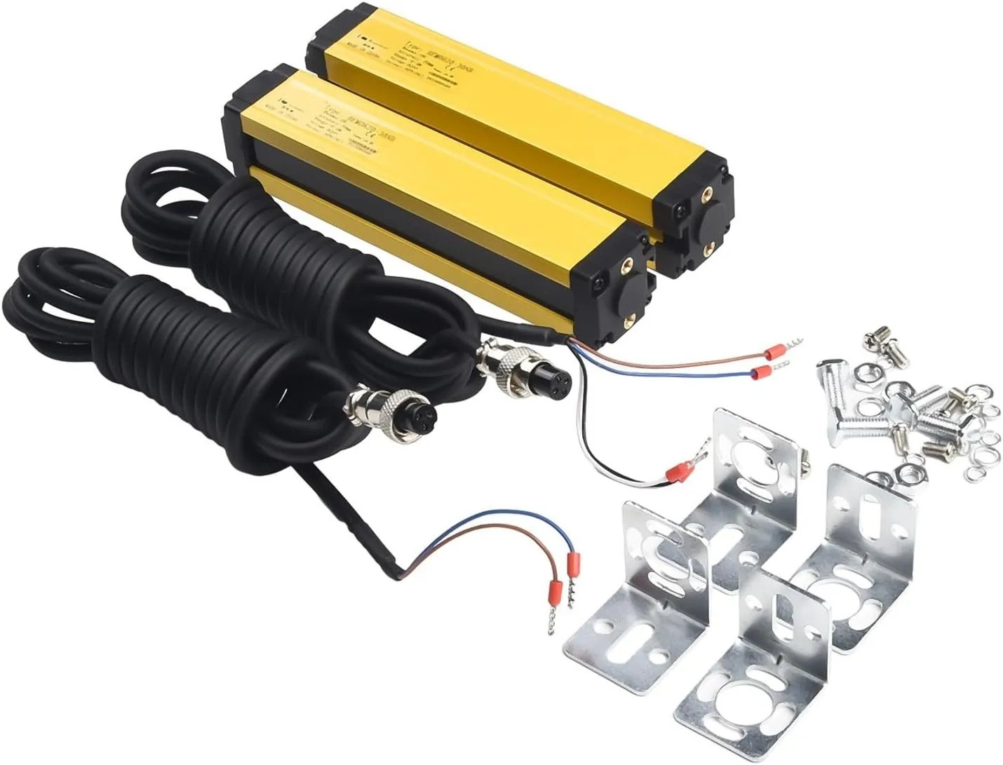 Light Curtain Sensor Light Grating Security Device Switch Safety Sensor Light Screen, 4 Beams NPN Light Curtain Sensor Safety Grating Punch Protector Sensor(BEM0420-30NB)