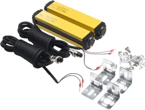 Light Curtain Sensor Light Grating Security Device Switch Safety Sensor Light Screen, 4 Beams NPN Light Curtain Sensor Safety Grating Punch Protector Sensor(BEM0420-30NB)