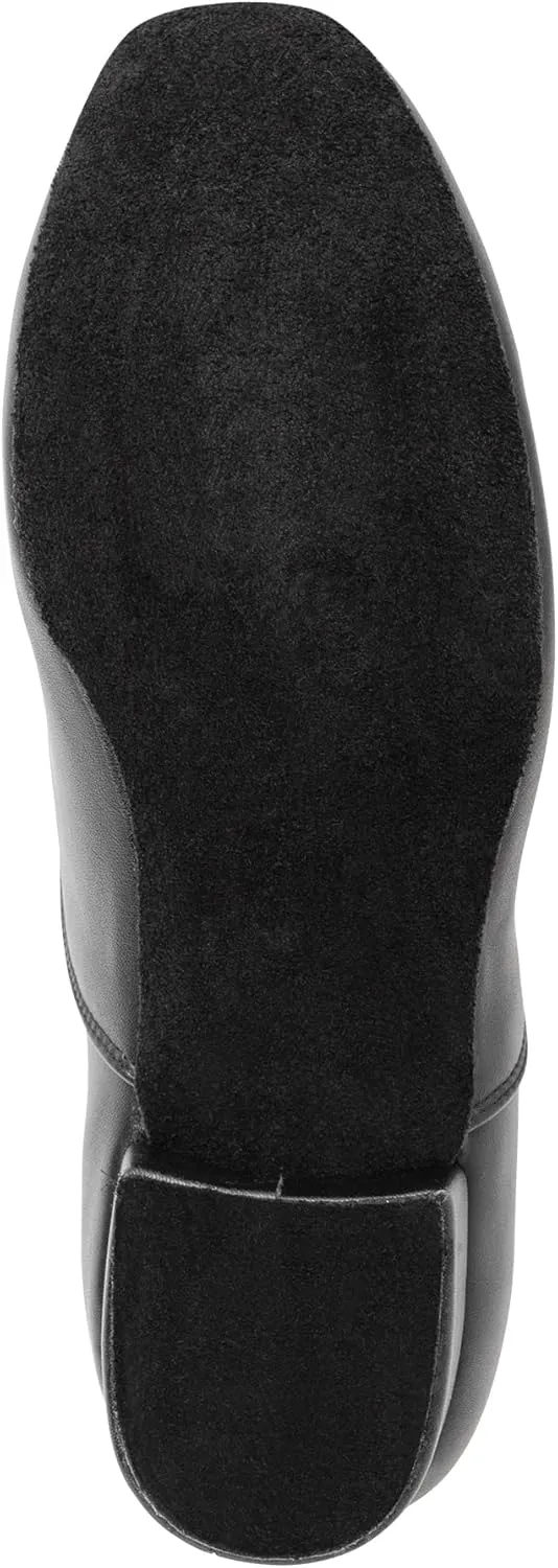 Linodes Men's Latin Dance Shoes 1 Inch Leather Sole Ballroom Salsa Tango Waltz Character Shoe