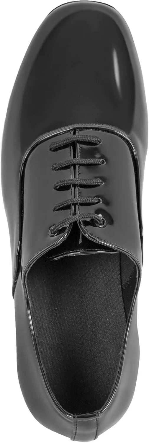 Linodes Men's Latin Dance Shoes 1 Inch Leather Sole Ballroom Salsa Tango Waltz Character Shoe