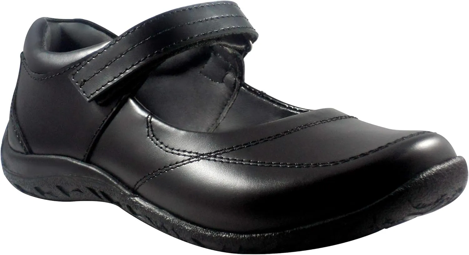 Little Girls Black Soft Leather Shoes, Claudia 2M