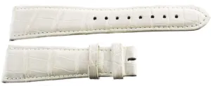 Locman Men's 22mm White Alligator Leather Watch Band Strap Short