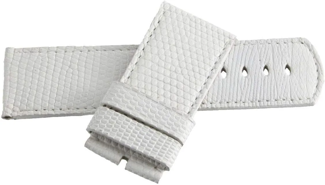 Locman Men's 31mm White Alligator Leather Watch Band Strap