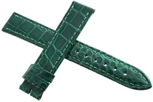 Locman Women's 16mm Green Alligator Leather Watch Band Strap Short