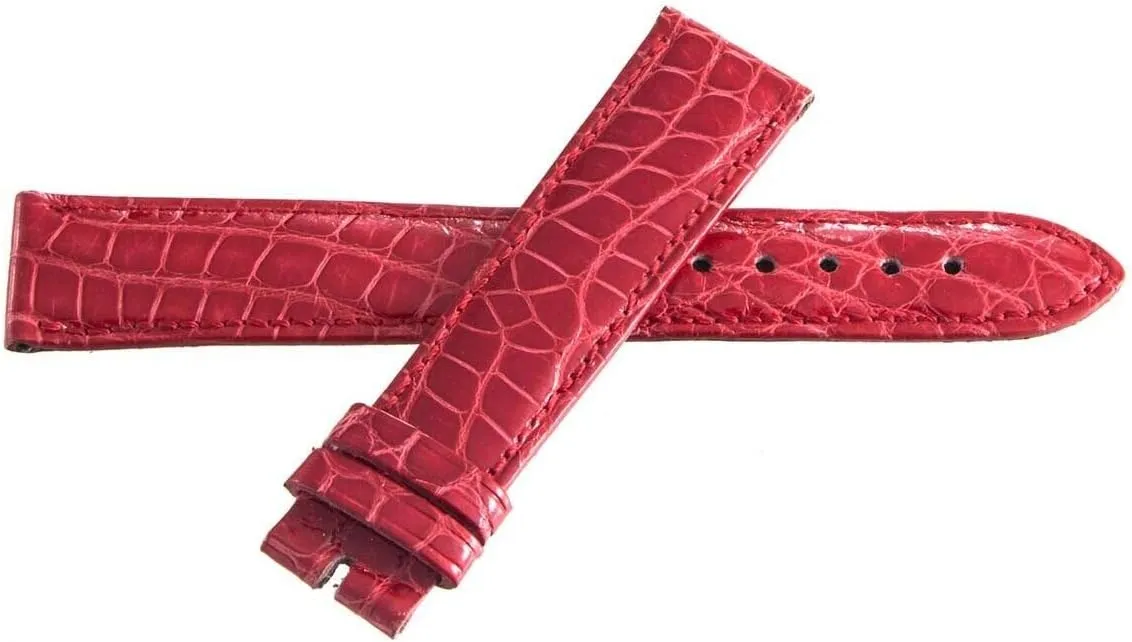 Locman Women's 18mm Bright Red Alligator Leather Watch Band Strap